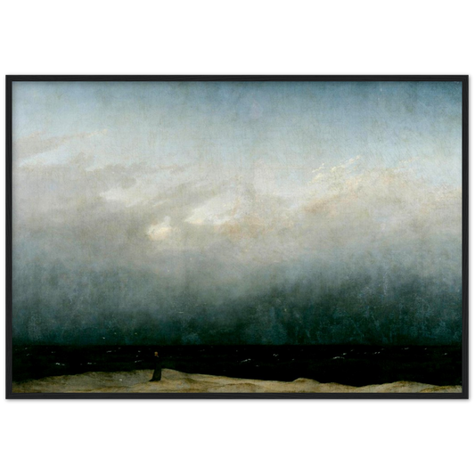 Der Mönch am Meer - Caspar David Friedrich | poster | mat papier | houten lijst