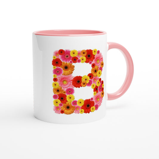 Letter B - Bloemen Mok | Meerdere kleuren!