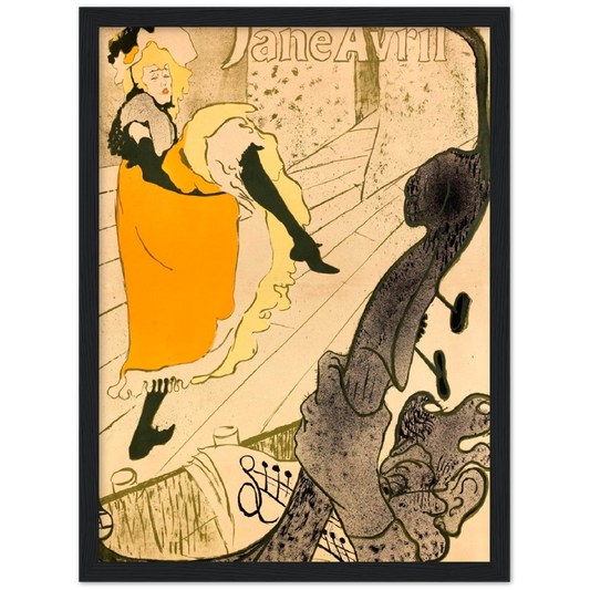 Jane Avril - Henri de Toulouse-Lautrec | poster | mat papier | houten lijst