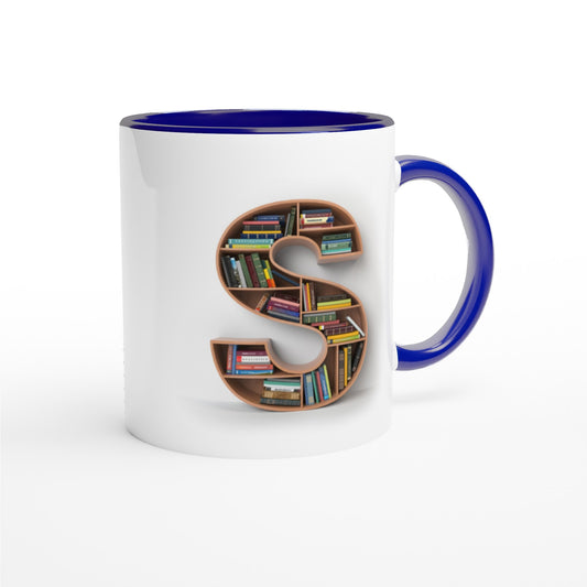 Letter S - Mok met boeken | Meerdere kleuren!