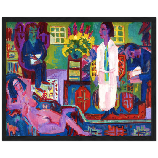 Moderne Bohemia - Ernst Ludwig Kirchner | poster | mat papier | houten lijst