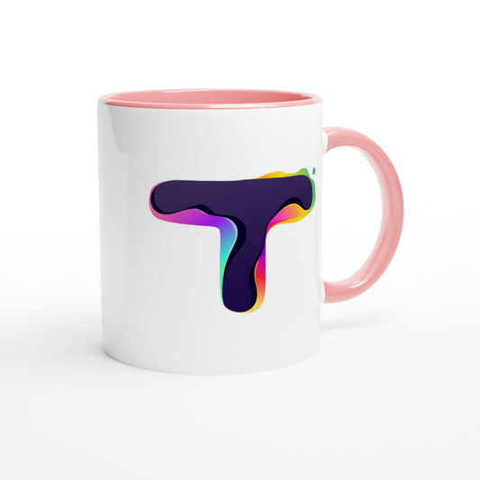 Letter T - Splashing Wave Mok | Meerdere kleuren!