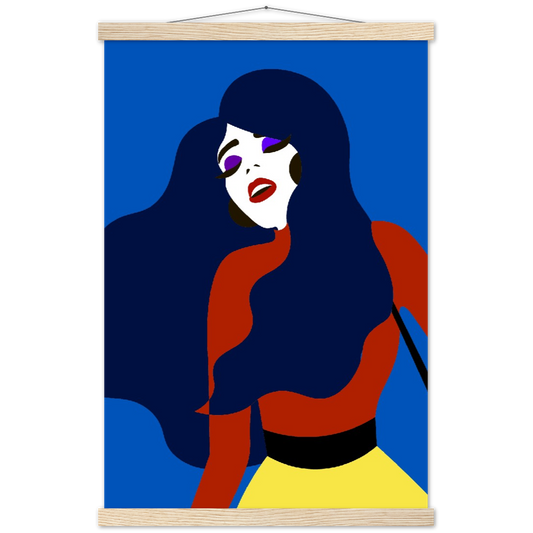 I'm just a girl | mat papier poster met houten hanger