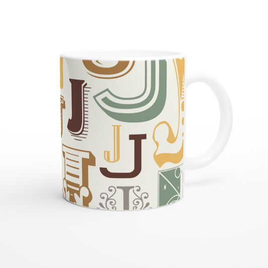 Letter J - Vintage Mok - Beker