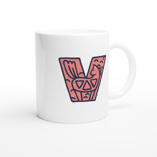 Letter V - Horse Mok - Beker