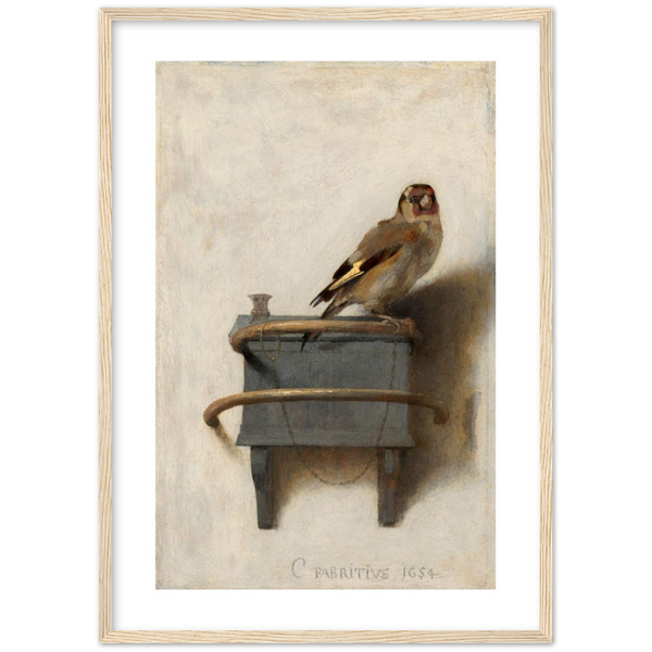 Het puttertje - Carel Fabritius | poster | mat papier | houten lijst