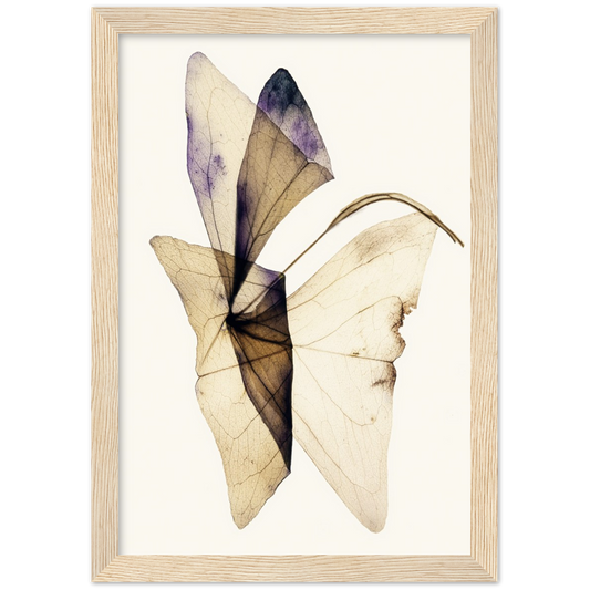 Leaf Butterfly | poster | mat papier | houten lijst