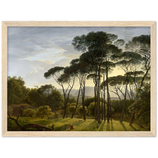 Italian landscape - Hendrik Voogd  | poster | mat papier | houten lijst