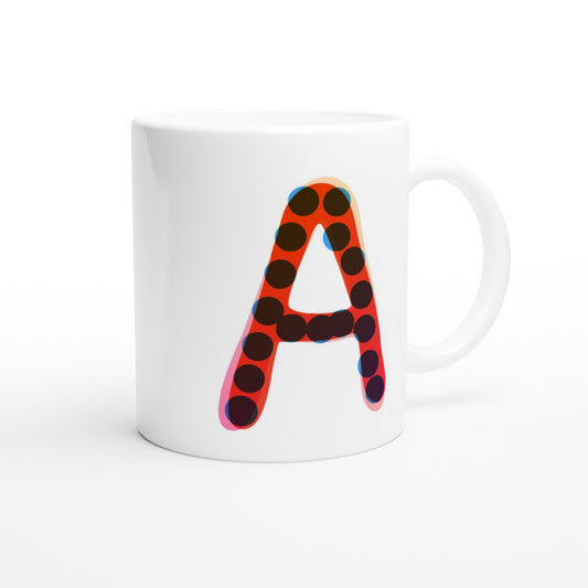 Letter A - Stippen Mok - Beker
