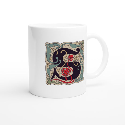 Letter S - Vintage Mok - Beker