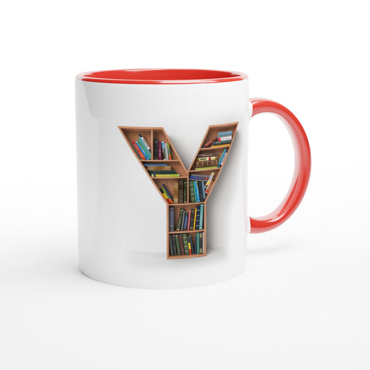 Letter Y - Mok met boeken | Meerdere kleuren!