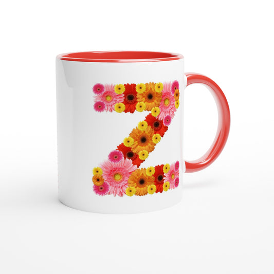Letter Z - Bloemen Mok | Meerdere kleuren!