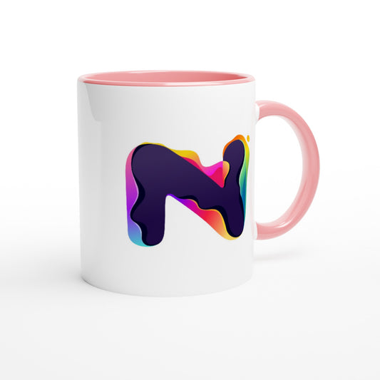Letter N - Splashing Wave Mok | Meerdere kleuren!