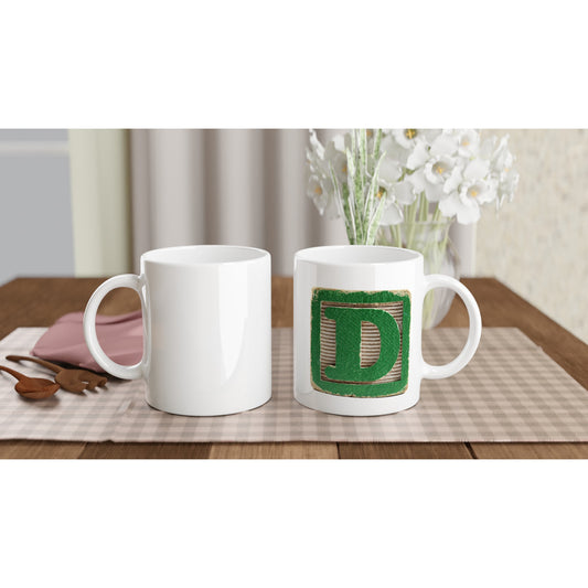 Letter D -  Vintage Mok - Beker