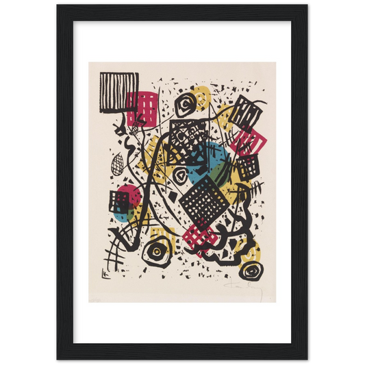 Kleine Welten V - Wassily Kandinsky | poster | mat papier | houten lijst