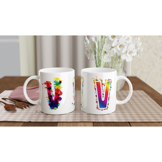 Letter V - Disco Mok - Beker