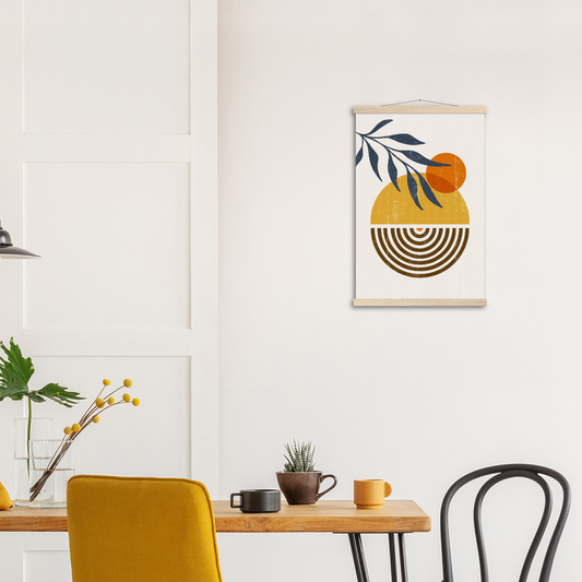 Sunset | mat papier poster met houten hanger
