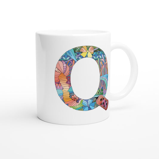 Letter Q - Glas in lood Mok - Beker
