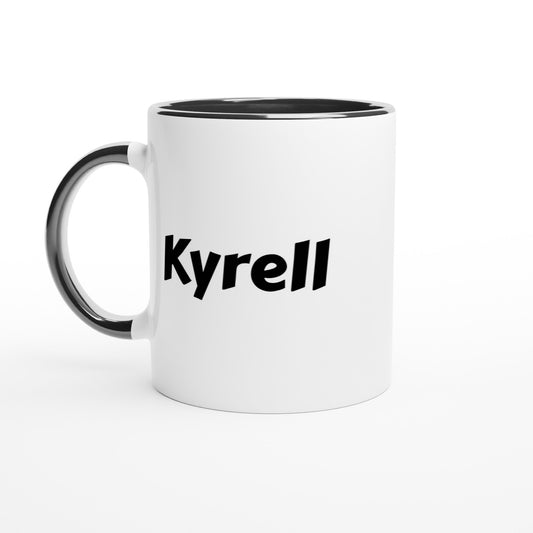 Kyrell naam cadeau mok - beker - kado collega - moederdag - verjaardag - persoonlijke voornaam mok werknemer - collega | Beker in verschillende kleuren!
