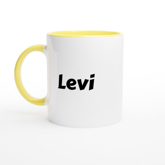 Levi naam cadeau mok - beker - kado collega - moederdag - verjaardag - persoonlijke voornaam mok werknemer - collega | Beker in verschillende kleuren!