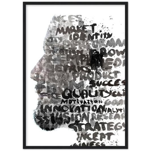 Identity | poster | mat papier | houten lijst