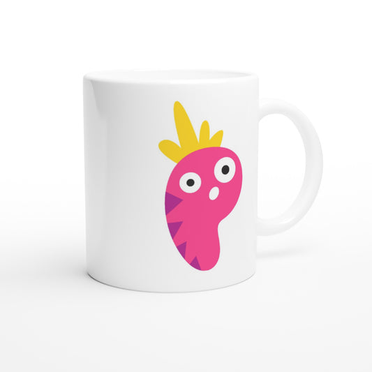 Letter P - Funny cartoon Mok - Beker