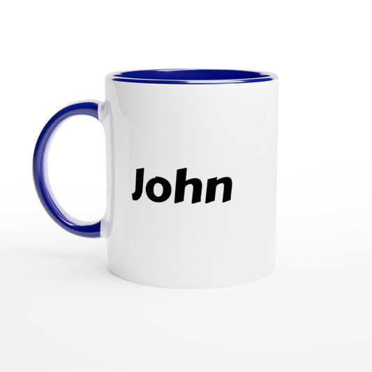 John naam cadeau mok - beker - kado collega - moederdag - verjaardag - persoonlijke voornaam mok werknemer - collega | Beker in verschillende kleuren!
