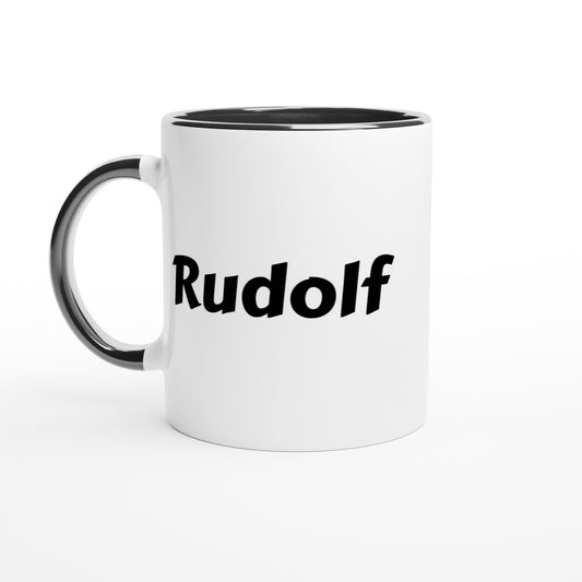 Rudolf voornaam mok - beker - kado collega - verjaardag - persoonlijke naam collega - cadeau beker in verschillende kleuren!
