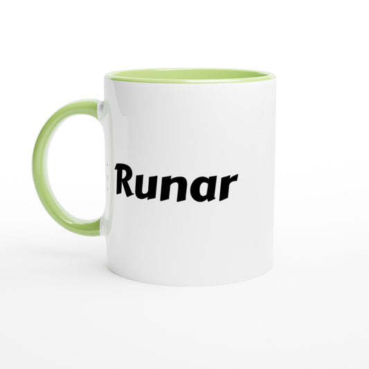Runar voornaam mok - beker - kado collega - verjaardag - persoonlijke naam collega - cadeau beker in verschillende kleuren!