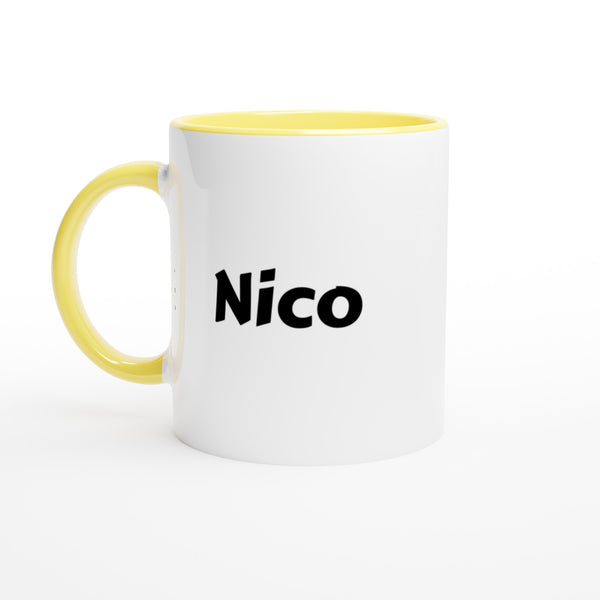 Nico voornaam mok - beker - kado collega - verjaardag - persoonlijke naam collega - cadeau beker in verschillende kleuren!