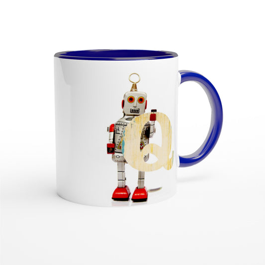 Letter Q - Robot Mok | Meerdere kleuren!