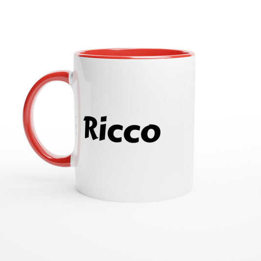 Ricco voornaam mok - beker - kado collega - verjaardag - persoonlijke naam collega - cadeau beker in verschillende kleuren!