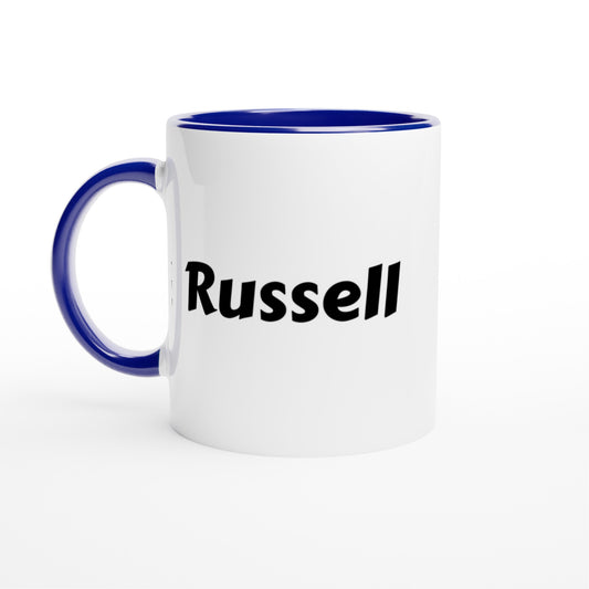Russell voornaam mok - beker - kado collega - verjaardag - persoonlijke naam collega - cadeau beker in verschillende kleuren!