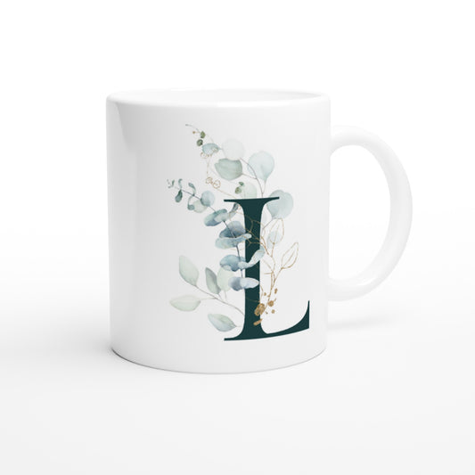 Letter L - Leaves Mok - Beker