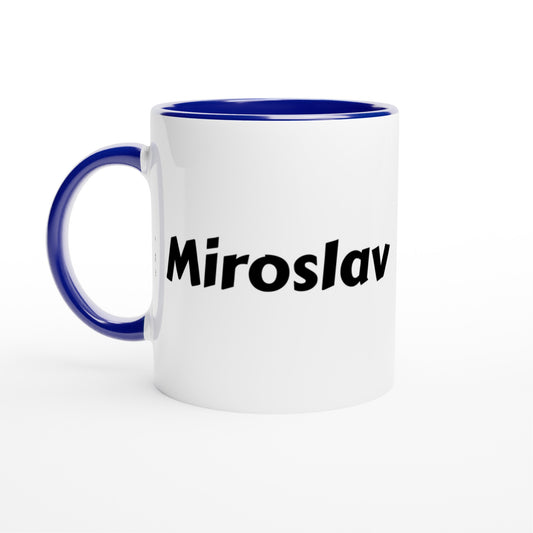 Miroslav voornaam mok - beker - kado collega - verjaardag - persoonlijke naam collega - cadeau beker in verschillende kleuren!