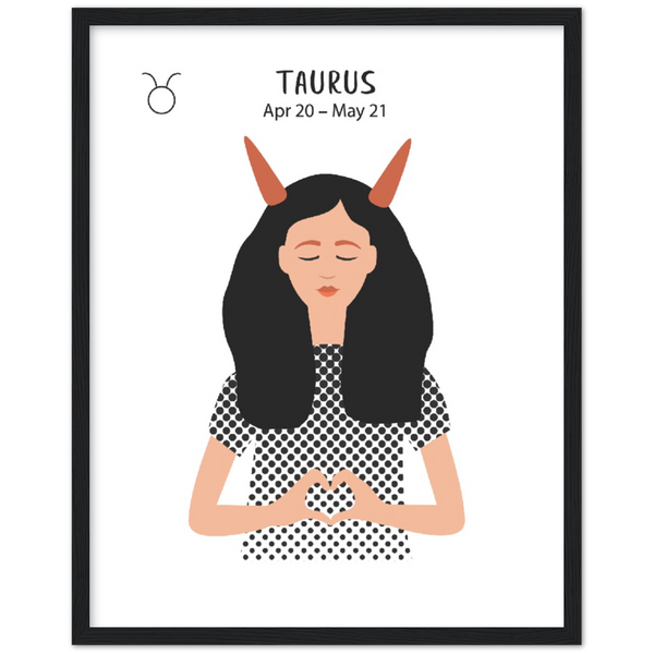 Taurus - Stier | Sterrenbeeld poster | mat papier | houten lijst