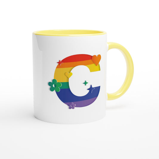 Letter C - Regenboog Mok | Meerdere kleuren!