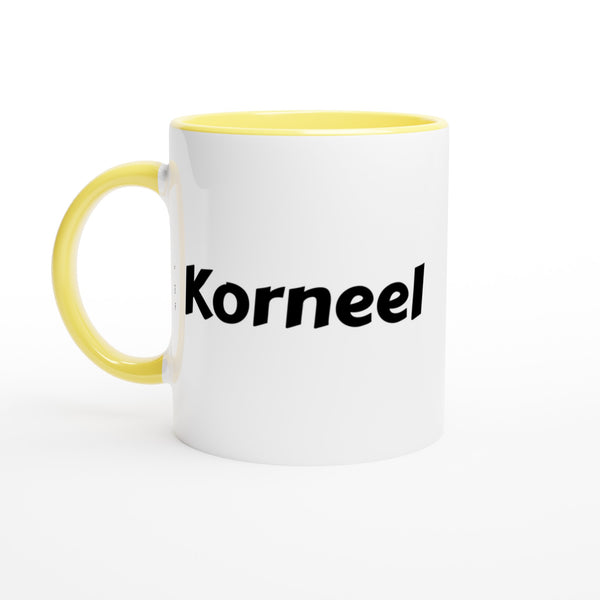 Korneel naam cadeau mok - beker - kado collega - moederdag - verjaardag - persoonlijke voornaam mok werknemer - collega | Beker in verschillende kleuren!