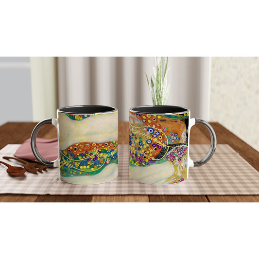 Gustav Klimt mok - Cadeau - Waterslangen II Mok | Beker in verschillende kleuren!