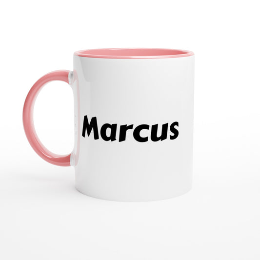 Marcus voornaam mok - beker - kado collega - verjaardag - persoonlijke naam collega - cadeau beker in verschillende kleuren!
