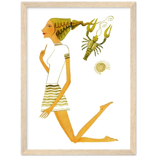 Scorpius - Schorpioen | Sterrenbeeld poster | mat papier | houten lijst