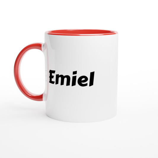 Emiel  naam cadeau mok - beker - kado collega - moederdag - verjaardag - persoonlijke voornaam mok werknemer - collega | Beker in verschillende kleuren!
