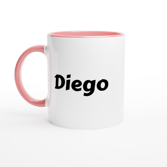 Diego naam cadeau mok - beker - kado collega - moederdag - verjaardag - persoonlijke voornaam mok werknemer - collega | Beker in verschillende kleuren!
