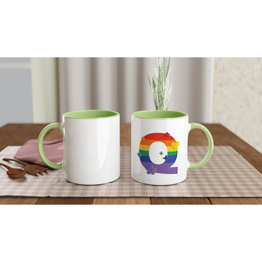 Letter Q - Regenboog Mok | Meerdere kleuren!