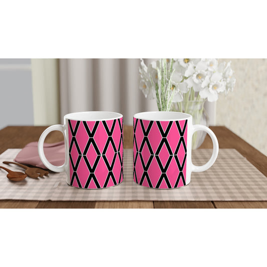 Letter V - Pink Mok - Beker