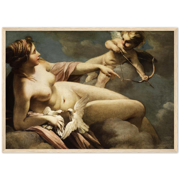 Venus and Cupid - Sebastiano Ricci | poster | mat papier | houten lijst