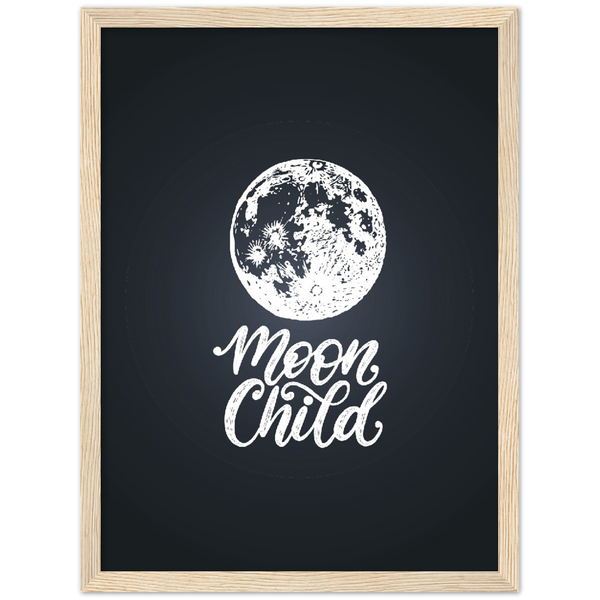 Moon Child | poster | mat papier | houten lijst
