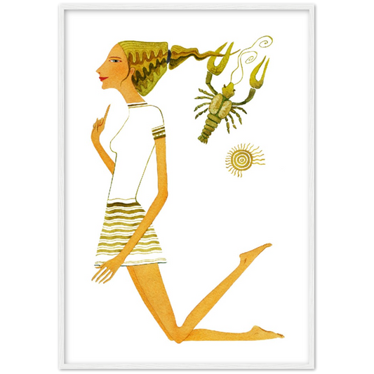 Scorpius - Schorpioen | Sterrenbeeld poster | mat papier | houten lijst