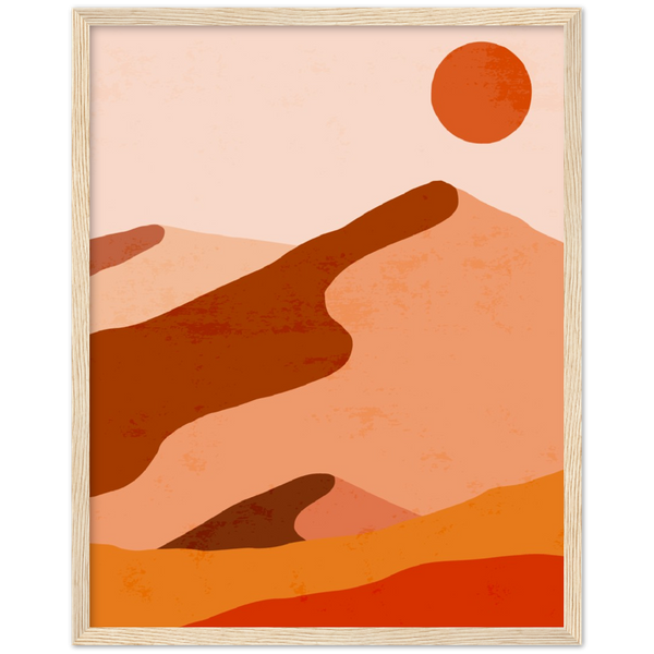 Colorful desert | poster | mat papier | houten lijst