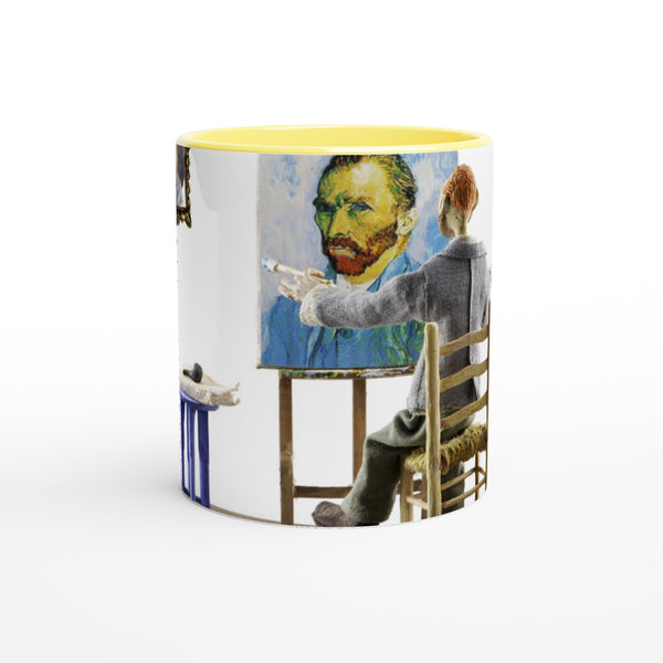 Vincent van Gogh mok - Cadeau - Schilderende Vincent Mok | Beker in verschillende kleuren!
